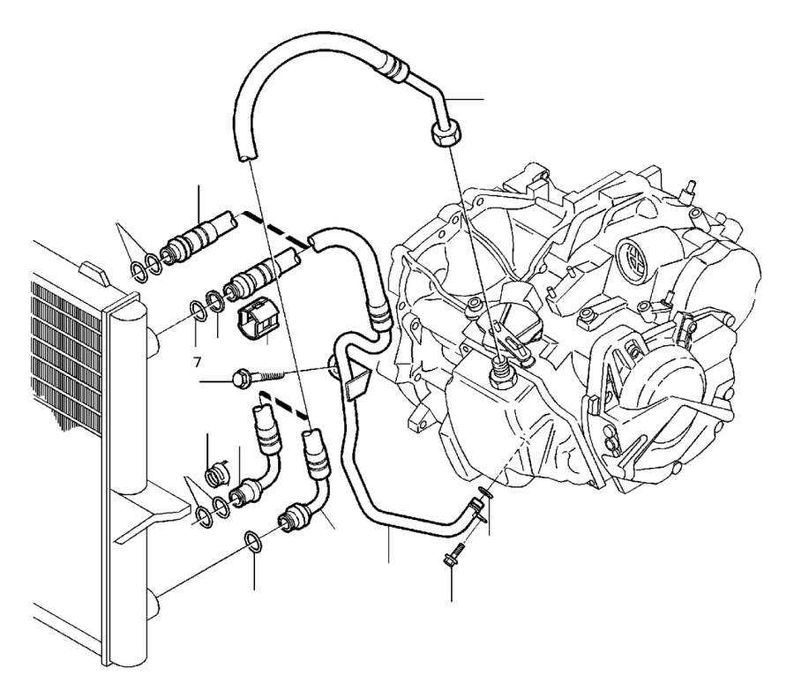 Трубки охолодження автоматичної коробки VOLVO 850 S/C 70  V 70XC