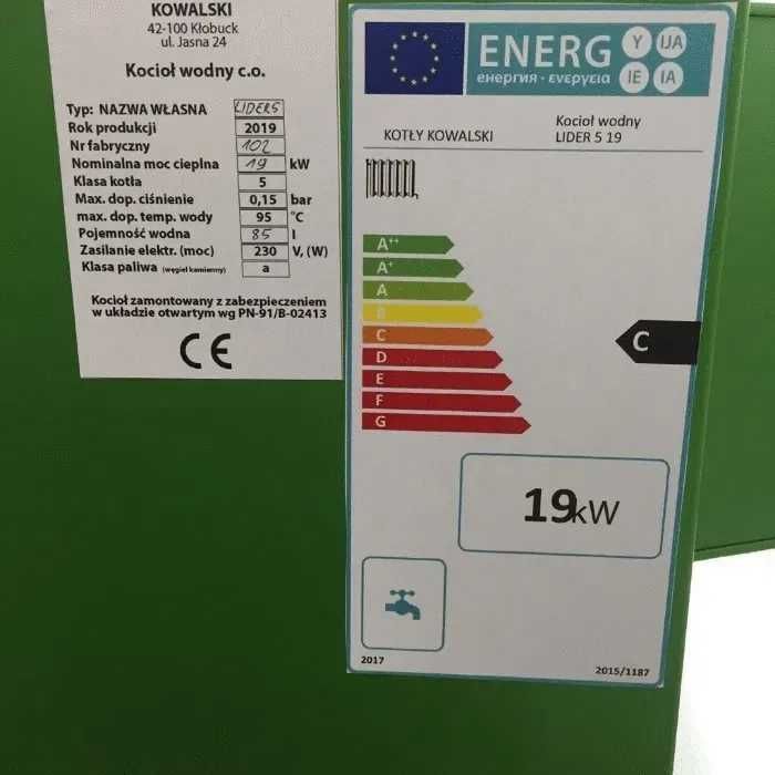 Piec Kocioł 5 KLASA Ecodesign 19 KW z podajnikiem ekoprojekt