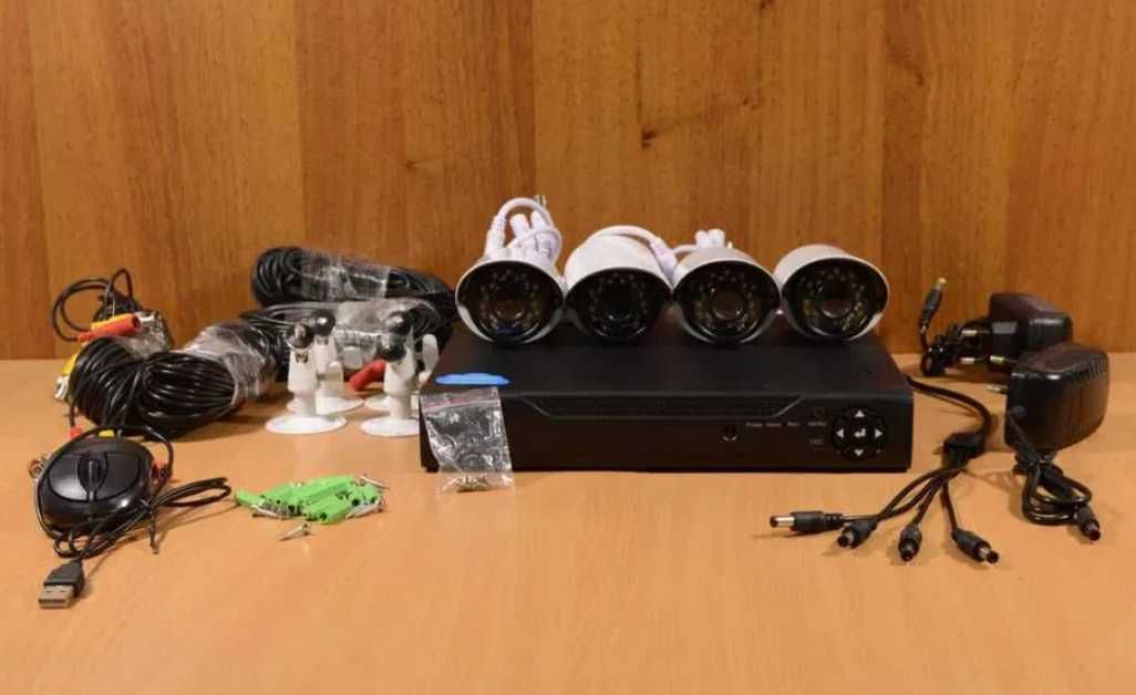 Набор камер видеонаблюдения видеокамеры комплект с видеорегистратором
