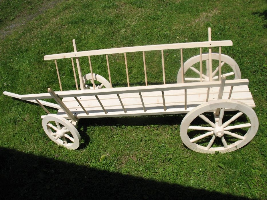 Wóz drewniany do ogrodu wóz drabiniasty