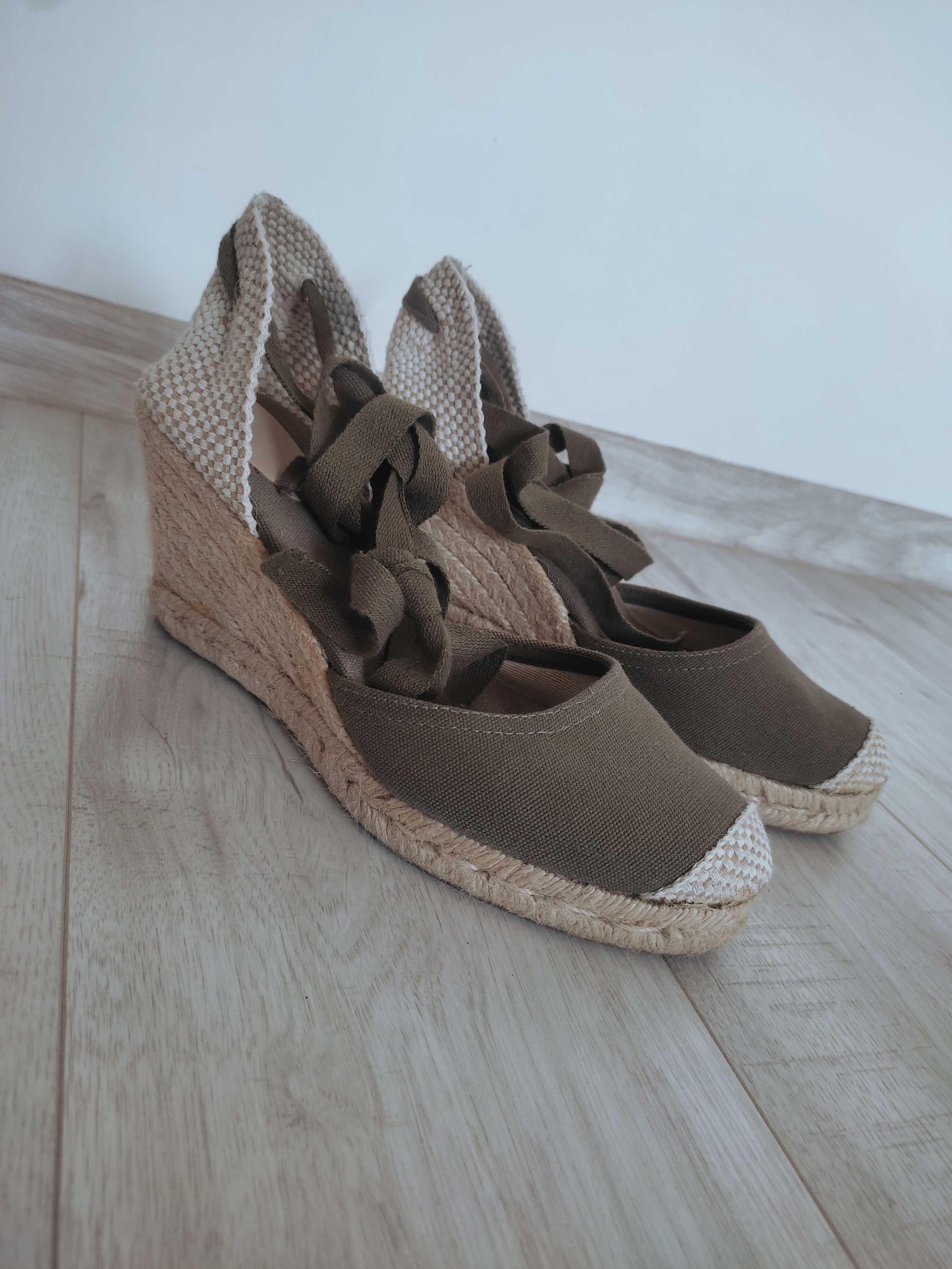 Espadryle koturny wiązane roz 39