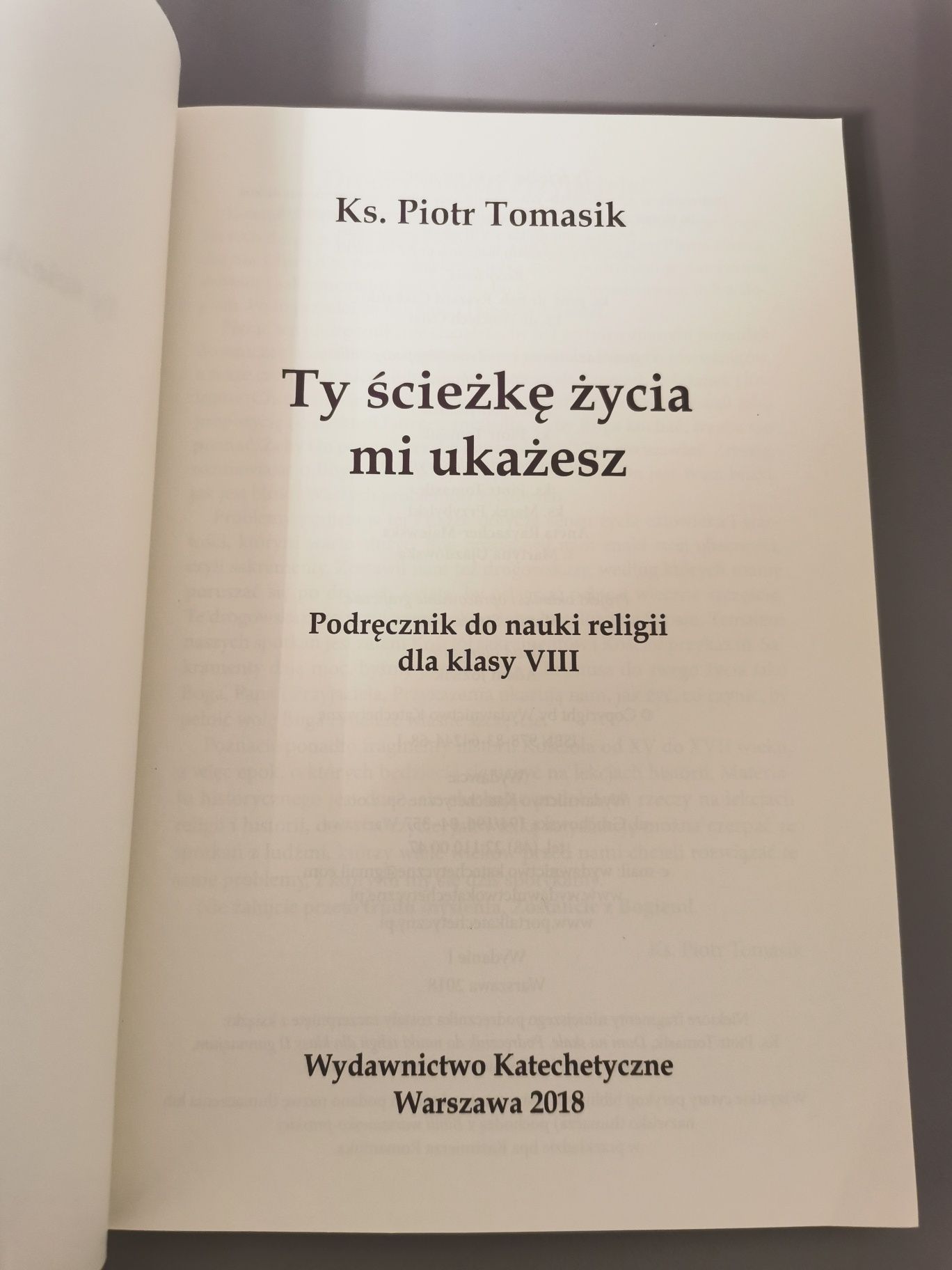 Ty ścieżkę życia ukażesz mi, podręcznik do religii 8 klasa