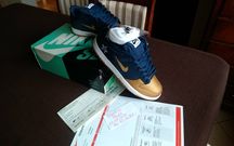 (roz. 42) Nike SB DUNK SUPREME roz. 42 (26,5 cm) granatowe złote low