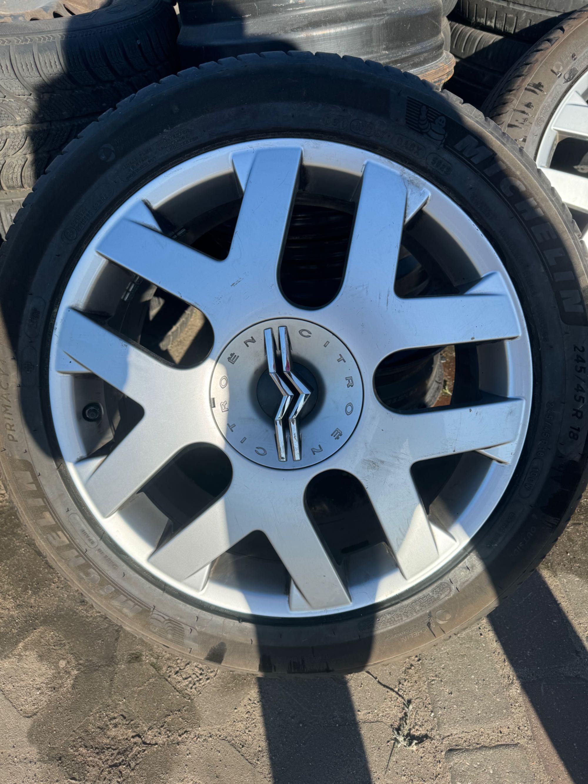 Felgi alufelgi citroen R18 z oponami Micheline 245/45 R18 Opony Nowe