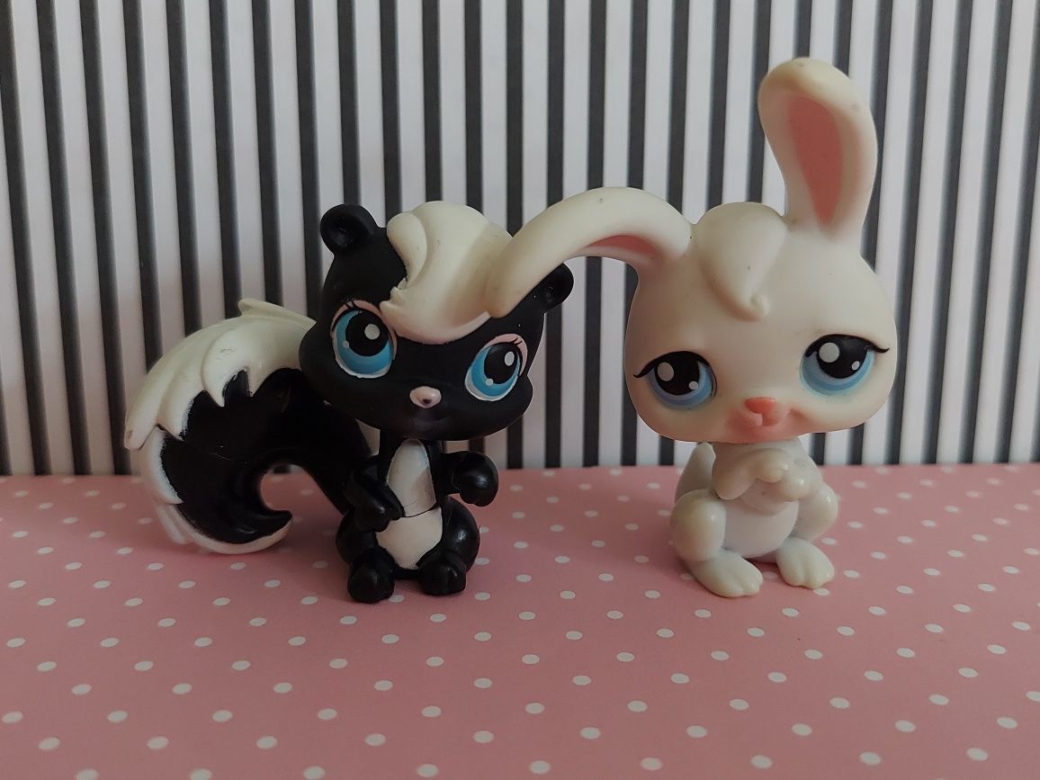 Littlest Pet Shop LPS zestaw skunks i królik