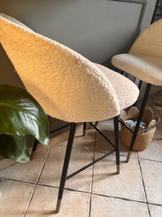 Hokery 2 szt baranek boucle