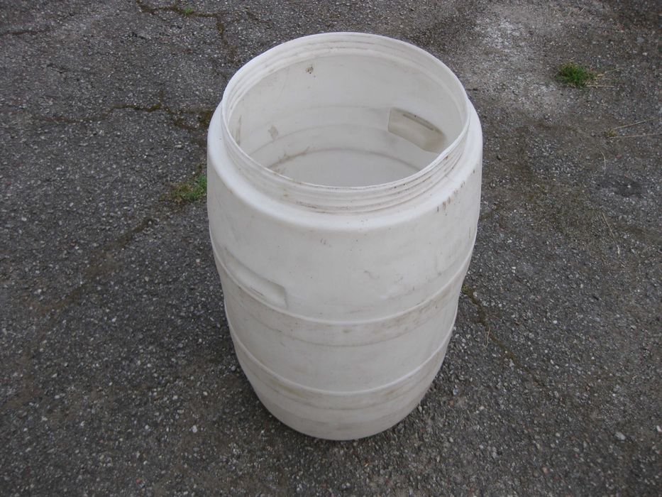 Бочка харчова, товстостінна, біла, б/в 50 л.