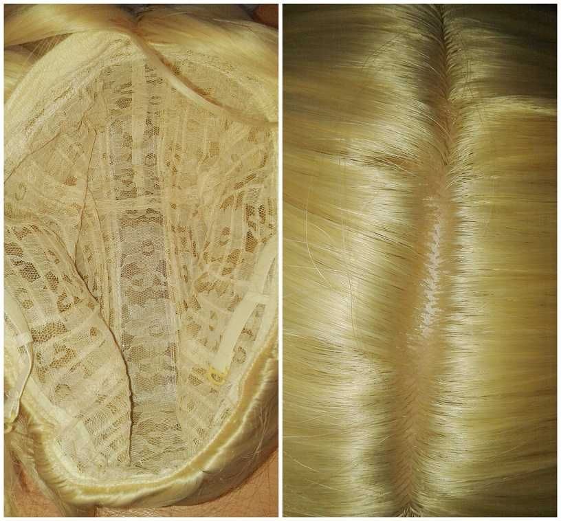 Lizzy Kuroshitsuji peruka blond żółta z kitkami lokowana cosplay wig