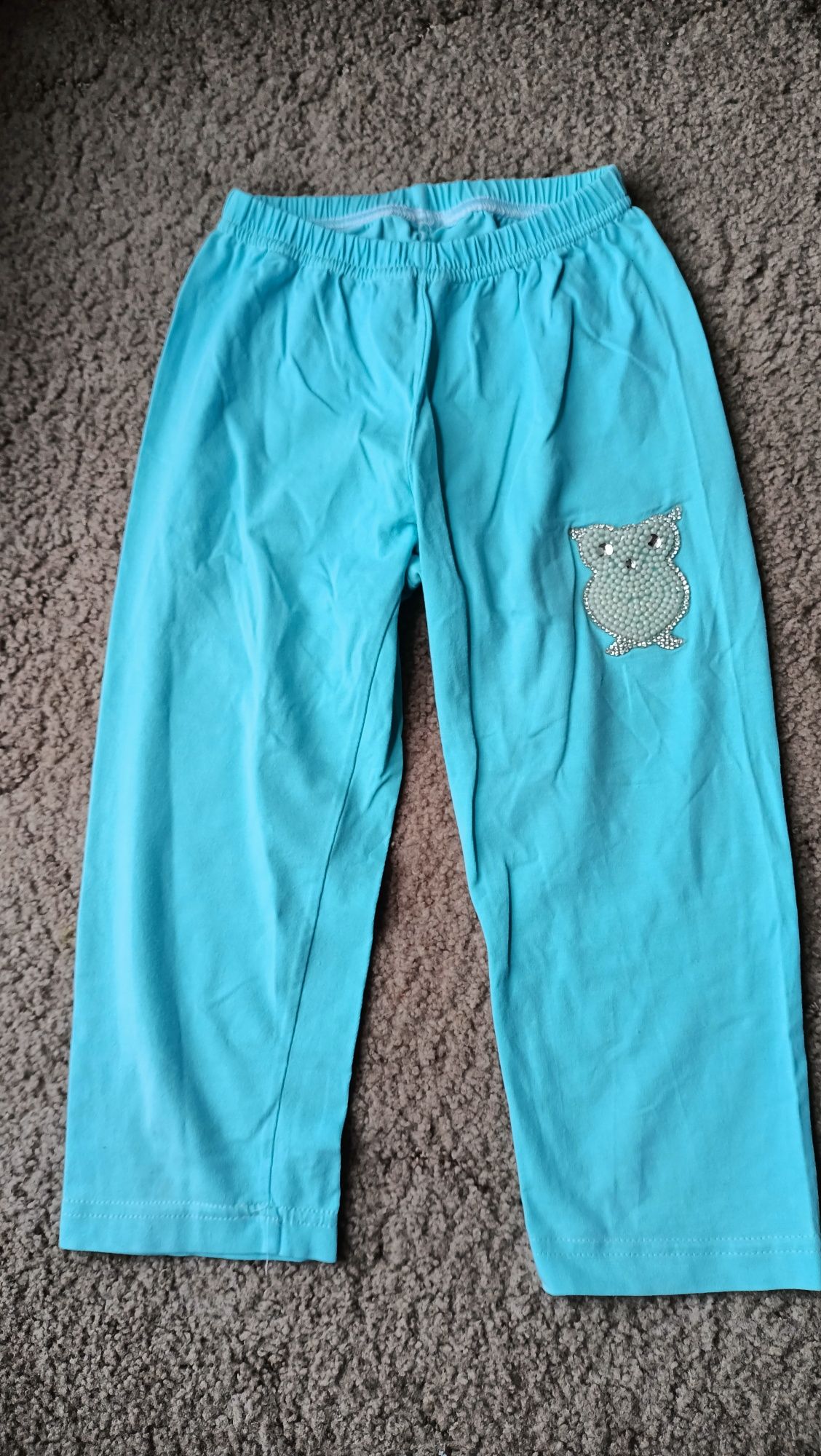 Niebieskie legginsy sowa rozm 146 GAMET