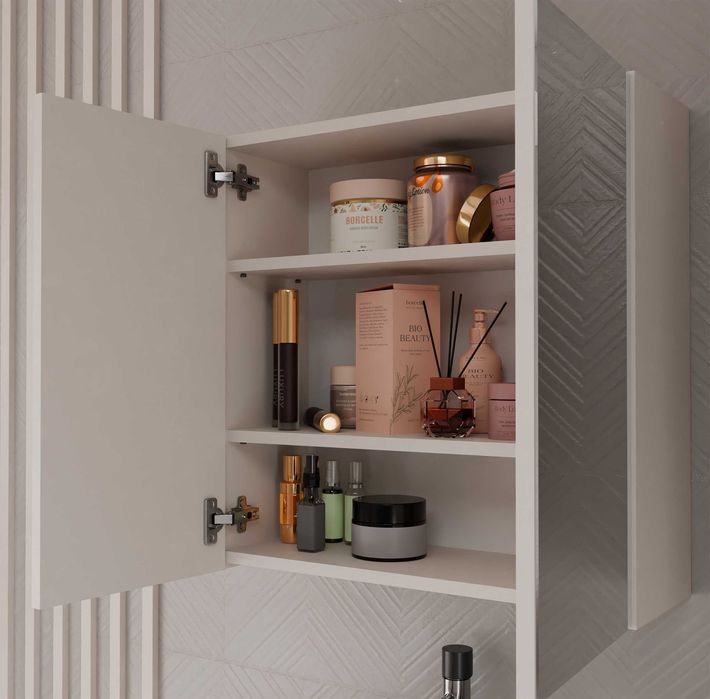 Szafka Łazienkowa Wisząca Z Lustrem Nad Umywalkę POLA 2DL KASZMIR