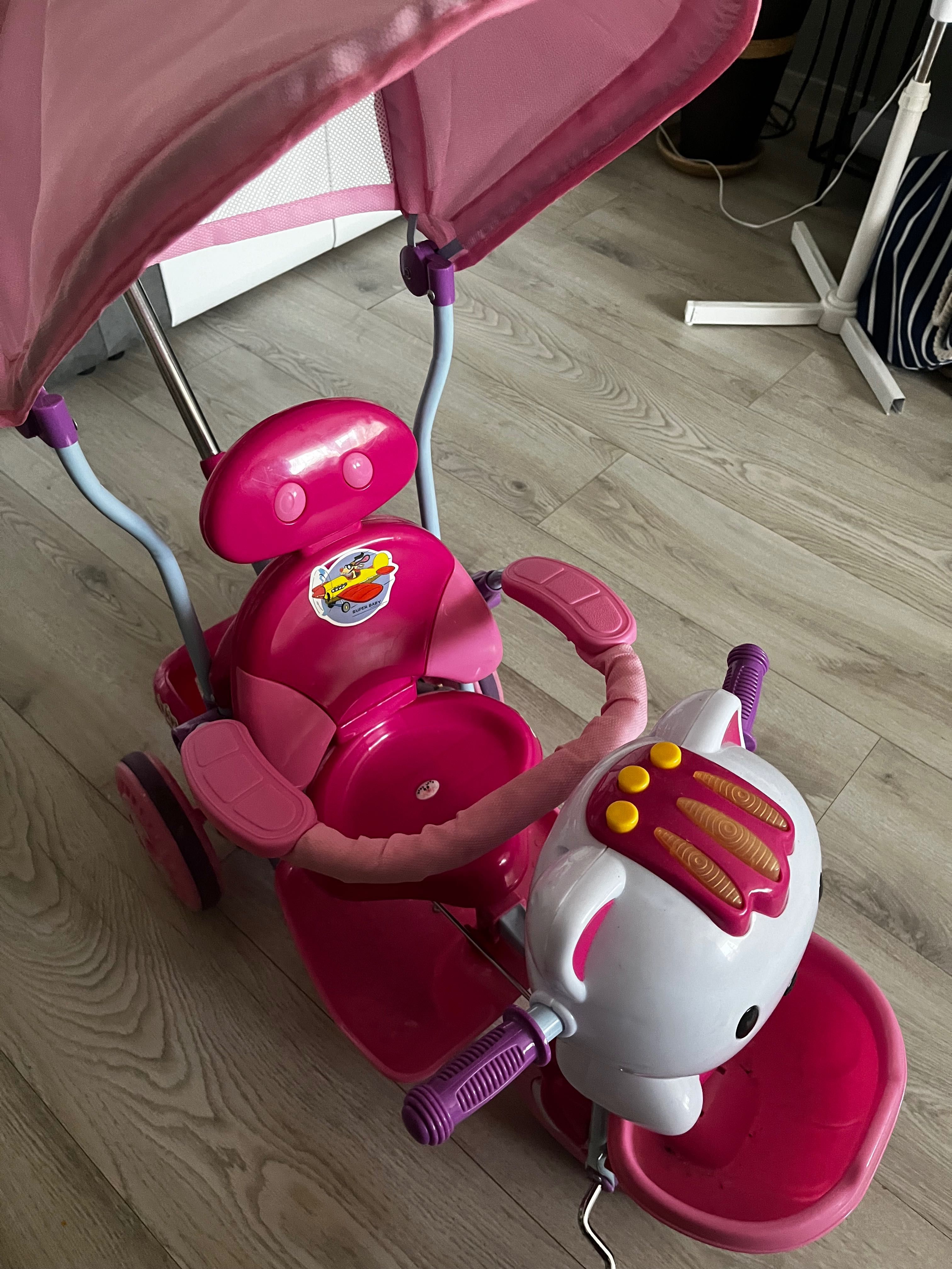 Rowerek dla dziewczynki trzykołowy Hello Kitty
