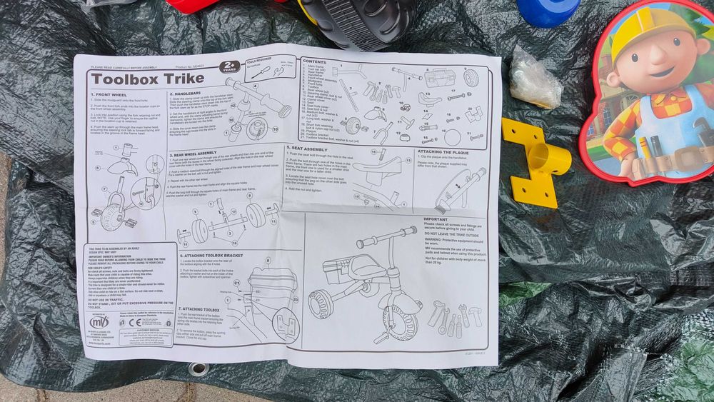 Rowerek trójkołowy marki "Bob Budowniczy"