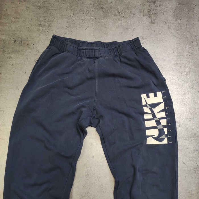 MĘSKIE PREMIUM Spodnie Dresowe Dresy Sportowe Nike Granat Duże Logo
