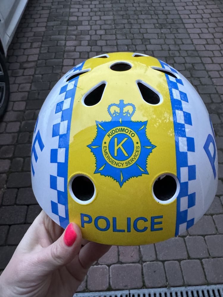 Kask 48-53 s.idealny Kiddimoto policyjny