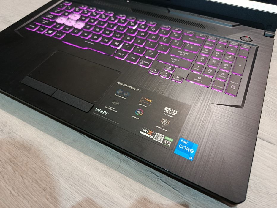 Asus TUF idealny i5 11 gen RTX 3050Ti 17.3 cala laptop gamingowy