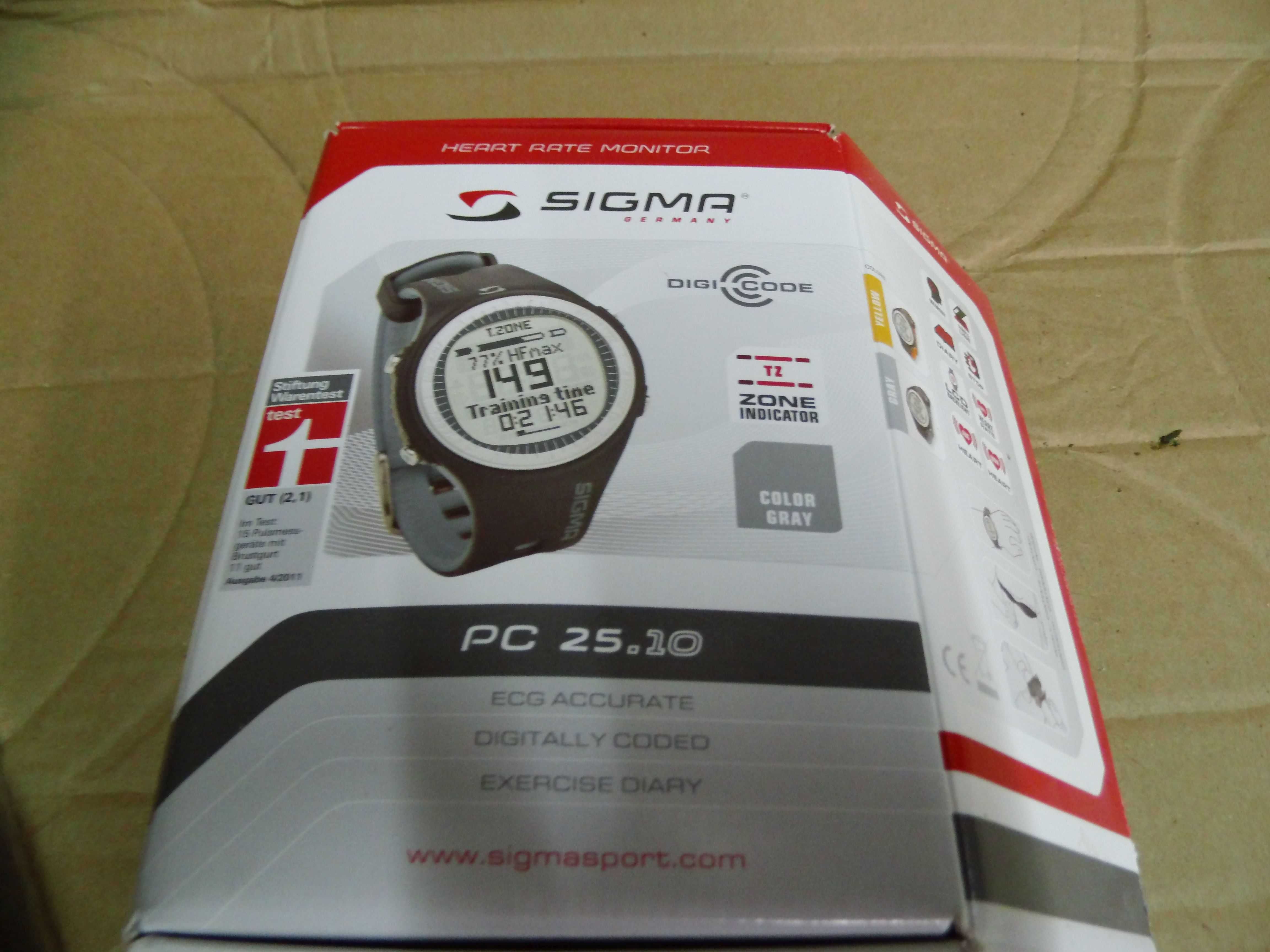 Sigma PC 25.10 pulsometr z opaską zegarek sportowy Zegarek
