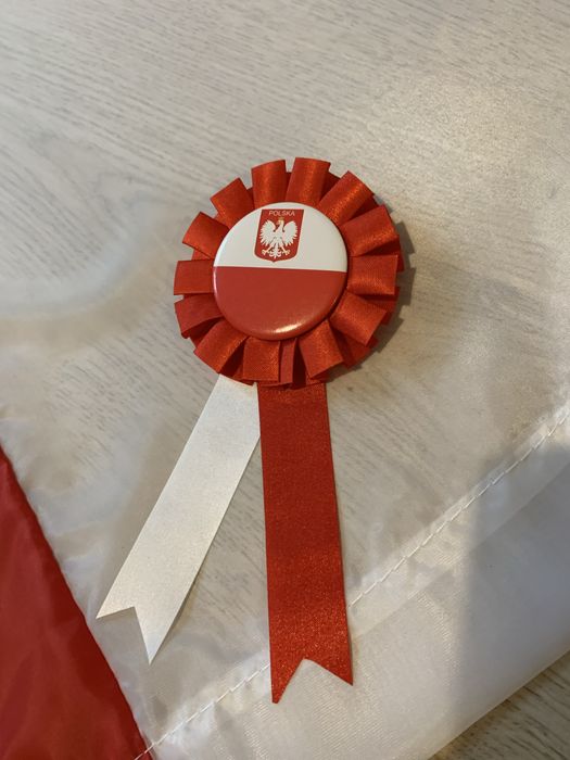 Kotylion NARODOWY zawieszka - Biało-czerwony