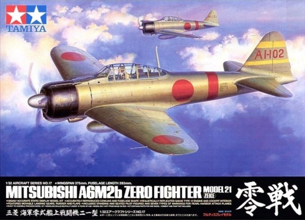 Samolot model 1/32 Mitsubishi A6M2b Zero Fighter 21 Tamiya 60317