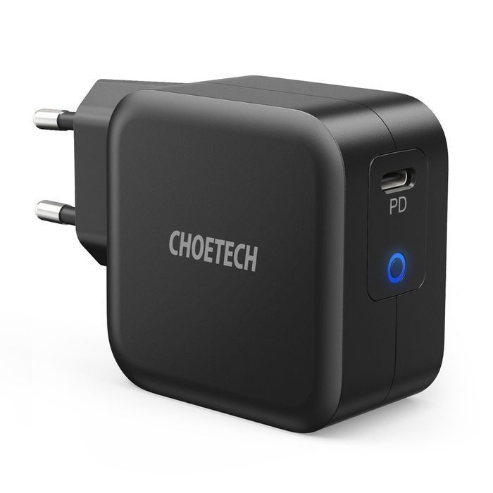 Ładowarka sieciowa Choetech GaN USB-C 61W Power Delivery - Czarny