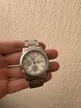 Srebrny zegarek uniseks   Lorus (Seiko) Chronograph 100m V657 38mm