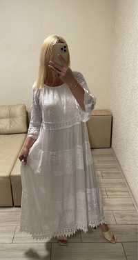 Женское длинное платье шелк италия размер 48;50;52;54;;56