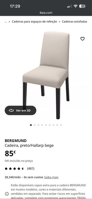 Vendo as 4 cadeiras Bergmund