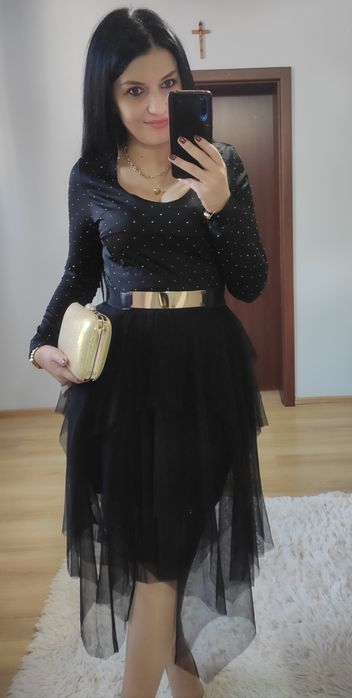 Sukienka z tiulowym dołem andrzejki święta sylwester