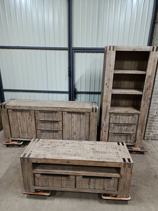 Biblioteczka rustykalna, regał na książki, słupek. Import. Soft close.