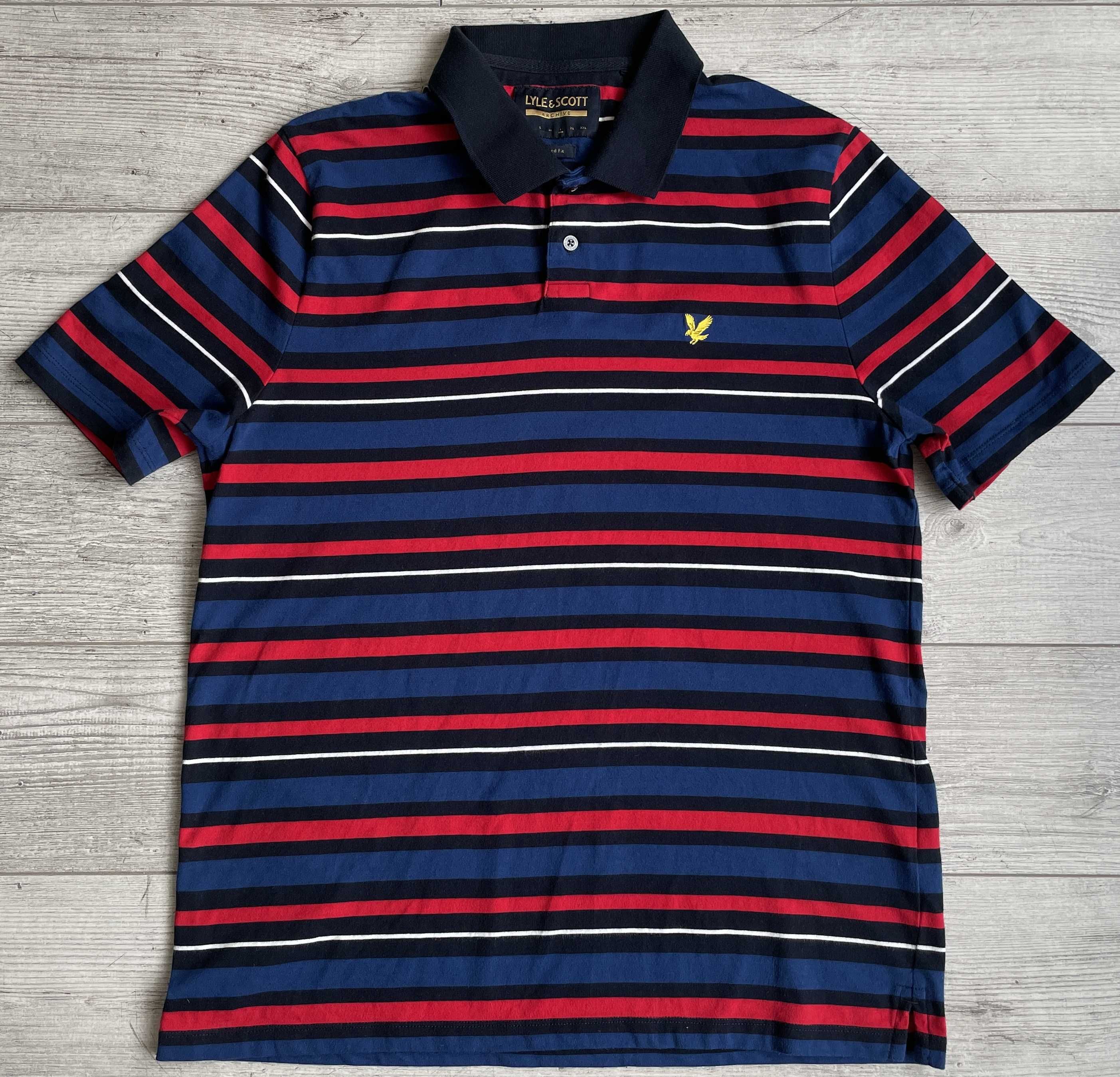 Поло\Футболка Lyle & Scott Relaxed Fit Striped Polo