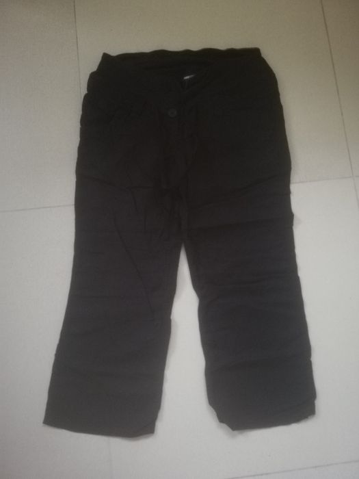 Spodnie ciążowe len z bawełną