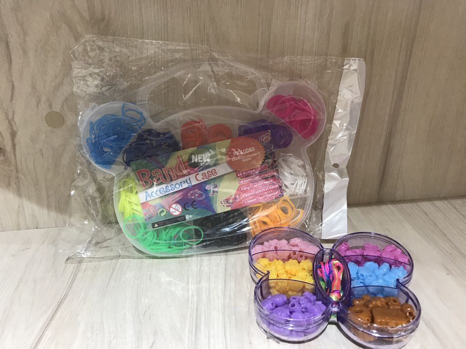 Бусинки one two fun/резинки для творчості/для браслетів.