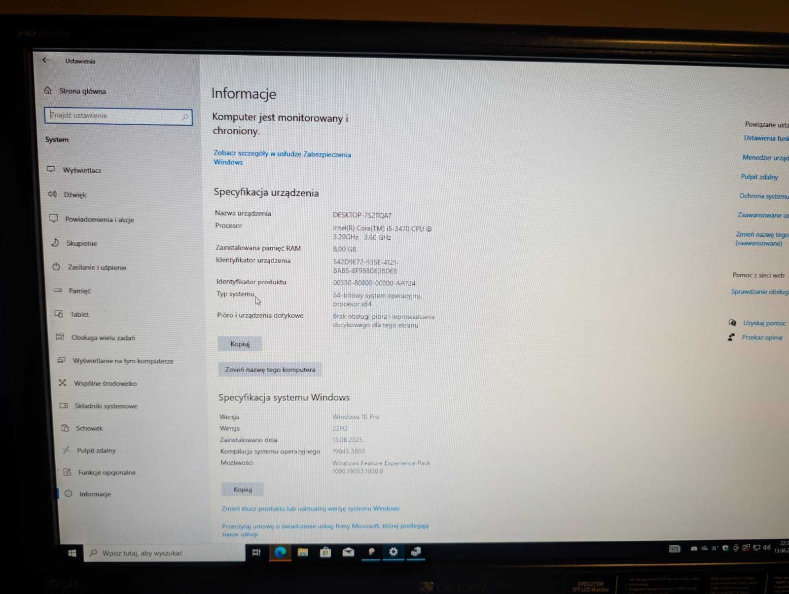 Komputer stacjonarny z monitorem drukarka GRATIS