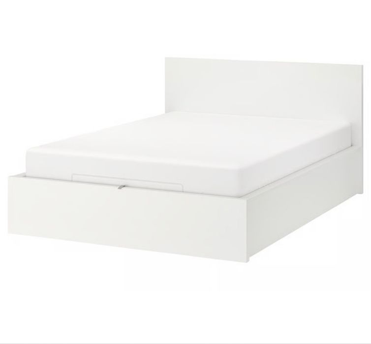 Łóżko Ikea Malm 140x200 z Pojemnikiem + Materac