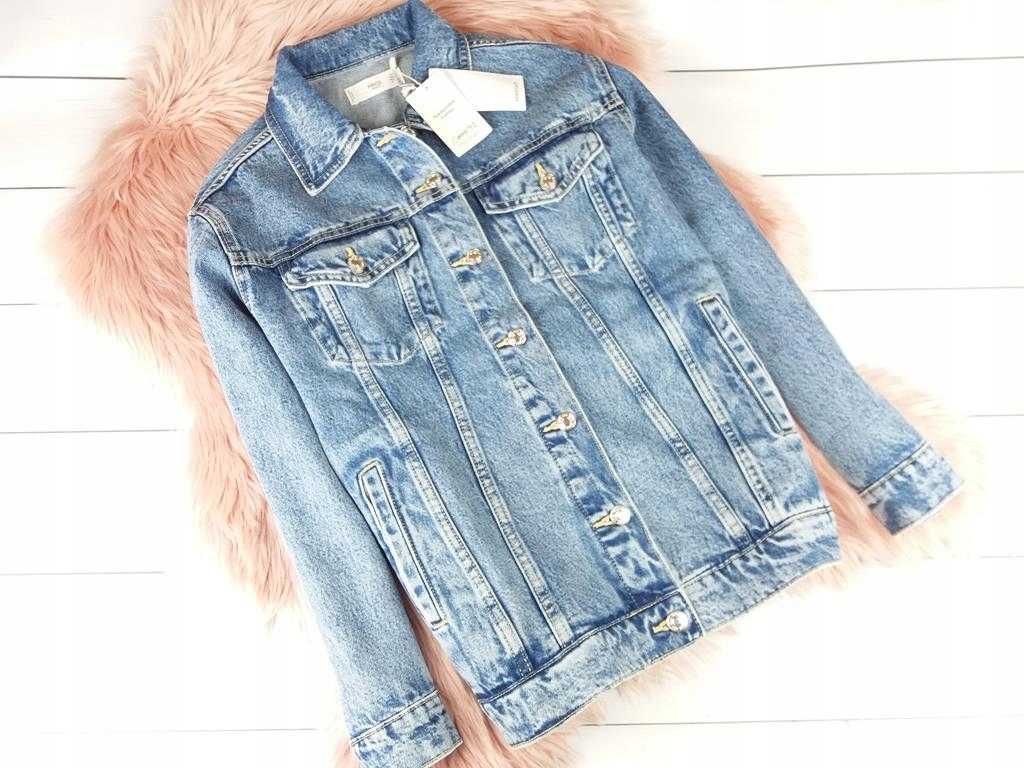 MANGO NOWA oversizowa kurtka jeansowa dżins jeans XS/S