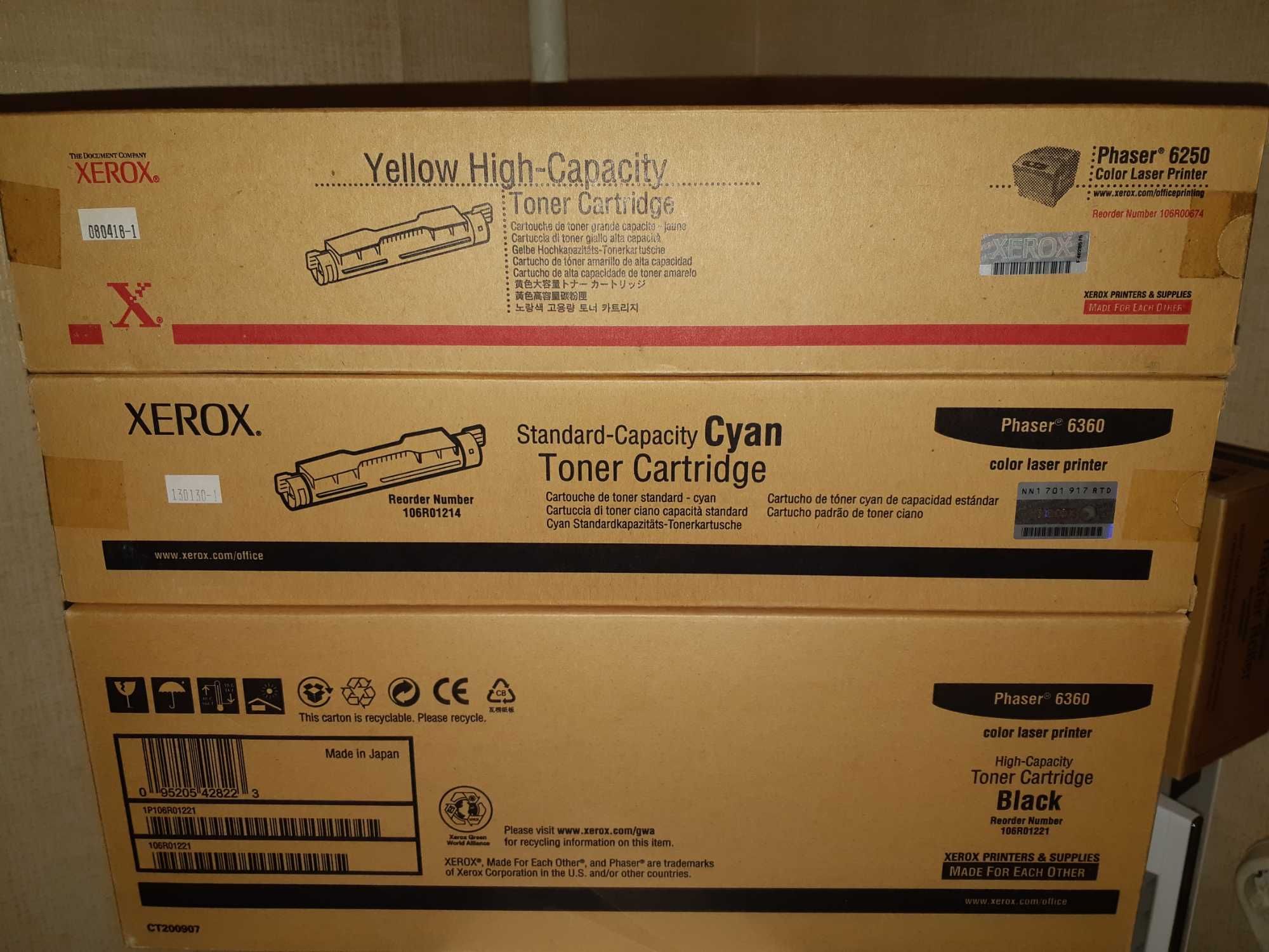 Оригинал картриджы Xerox6250 6360(106R0067f1a) (106R01214) (106R01221)