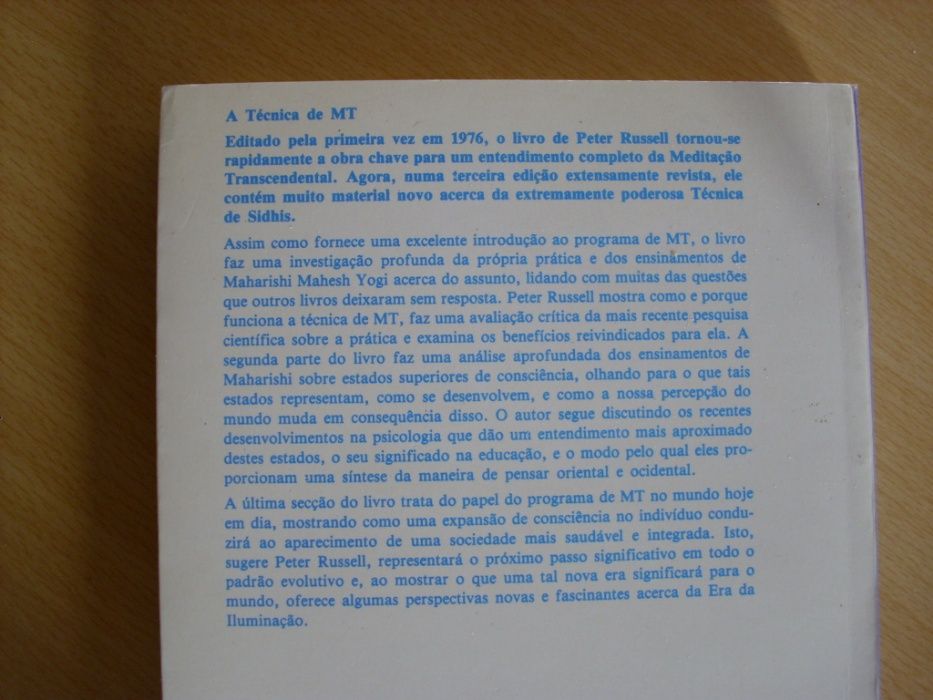 A Técnica de MT (Meditação Transcendental) de Peter Russel