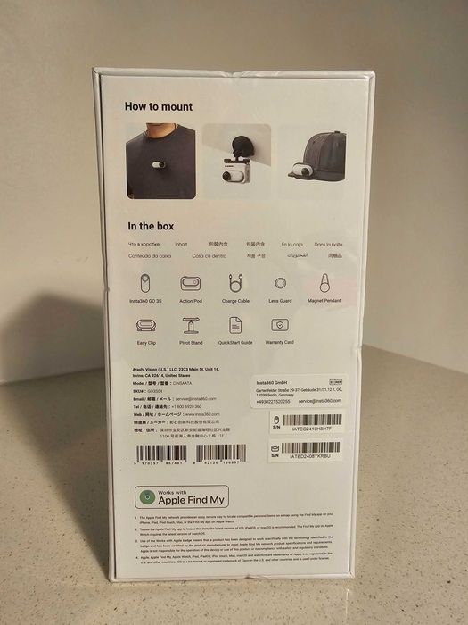 Insta360 GO 3S 128 GB 3 Anos de Garantia Edição Standard (Selado)