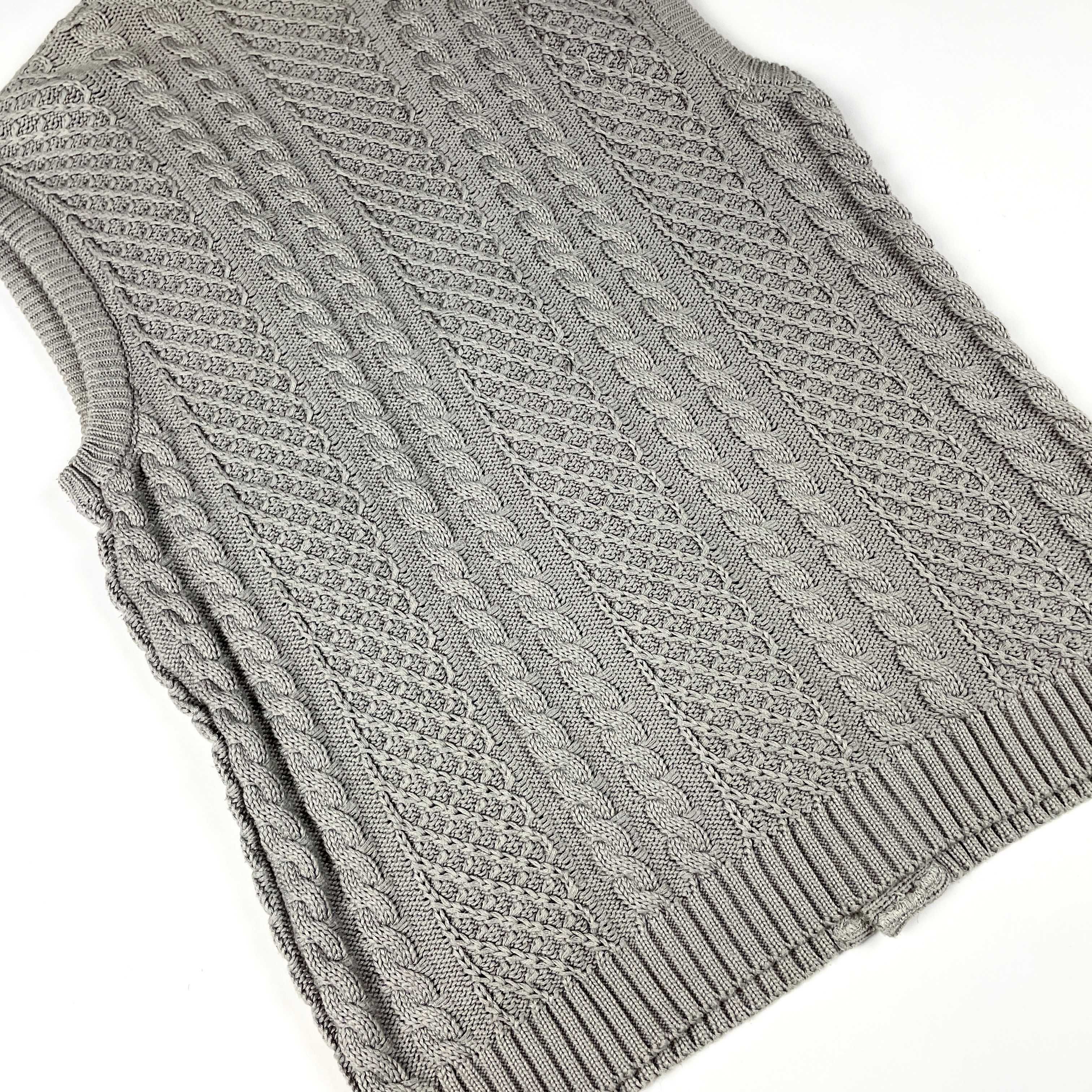 Vintage knit vest kamizelka sweter retro 90s (M)