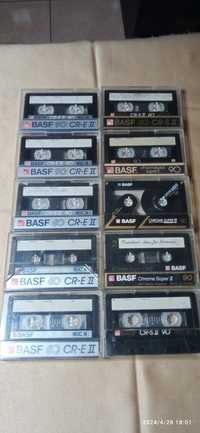 Zestaw kaset magnetofonowych BASF.