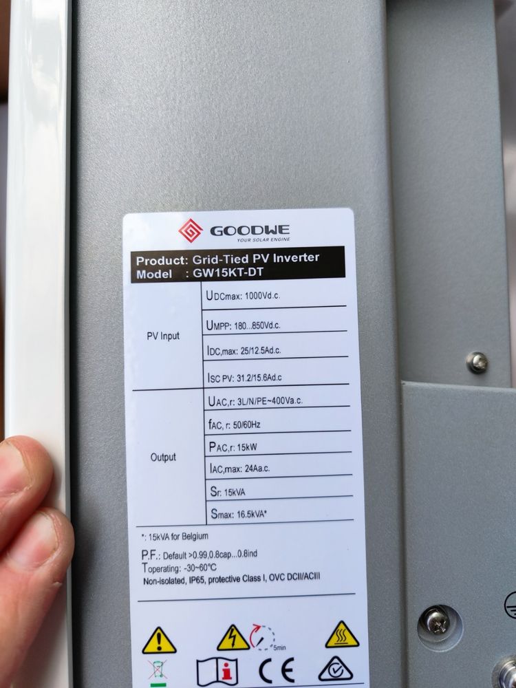 Інвертор 15кВт GoodWe GW15KT-DT серія G2  WIFI