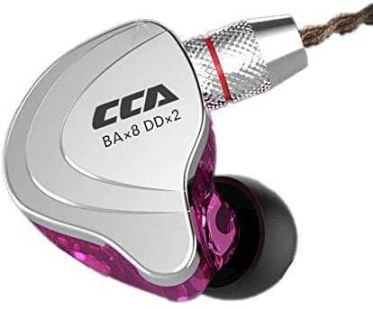 Наушники  проводные CCA C10 гибридные Оригинал Purple с микрофоном
