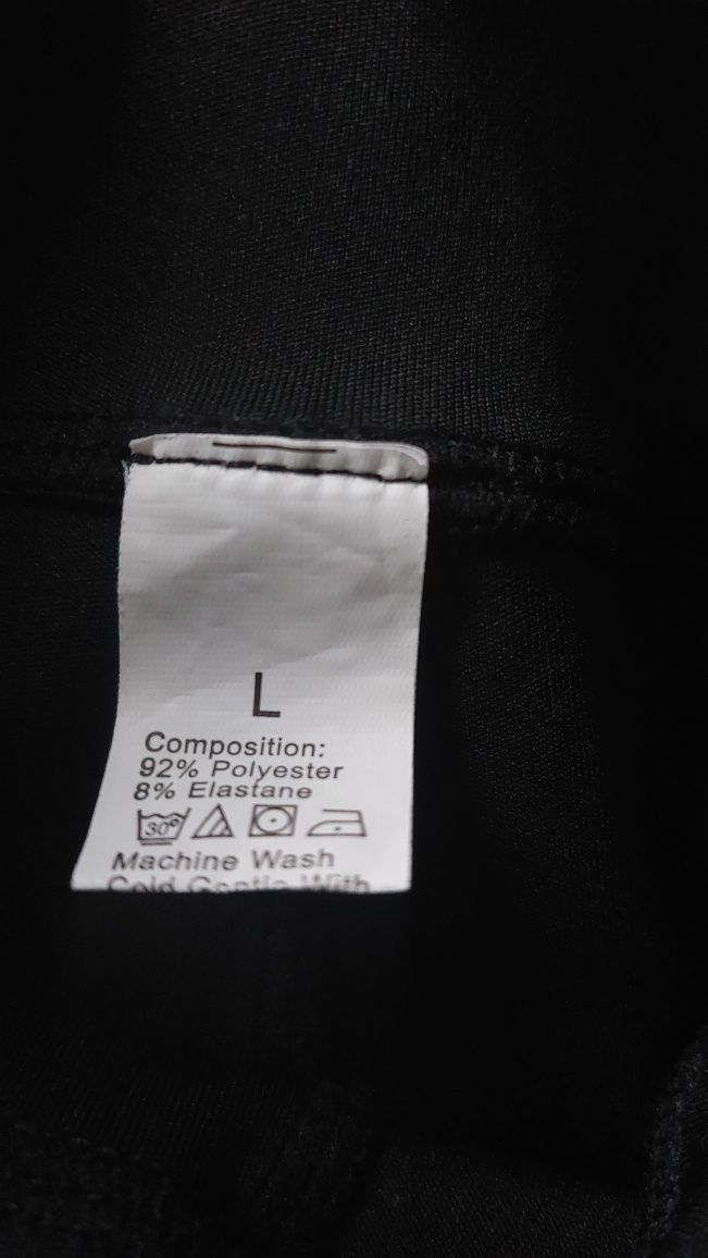 Legginsy czarne wysoki stan elastyczne rozciągliwe L