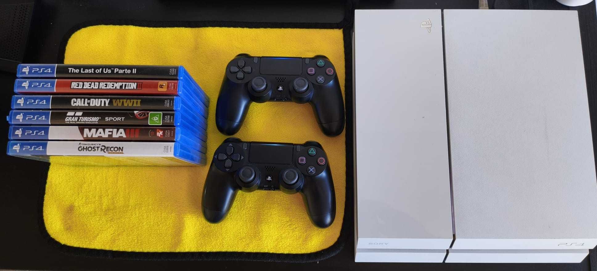 PS4 1TB Branco como NOVO!