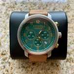 Versus by Versace Chronograph S7004 Hoxton 38 mm zielony/skóra