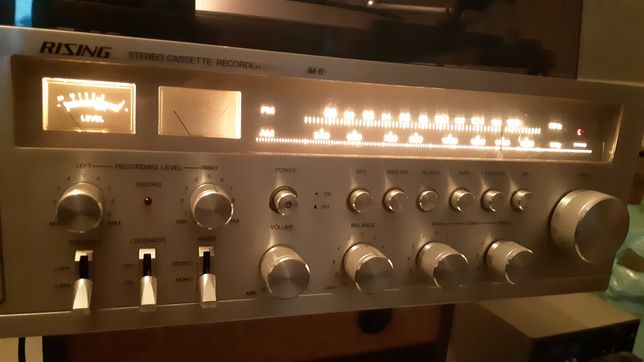 Amplificador Rising 1010 MC gira discos,rádio leitor de cassetes