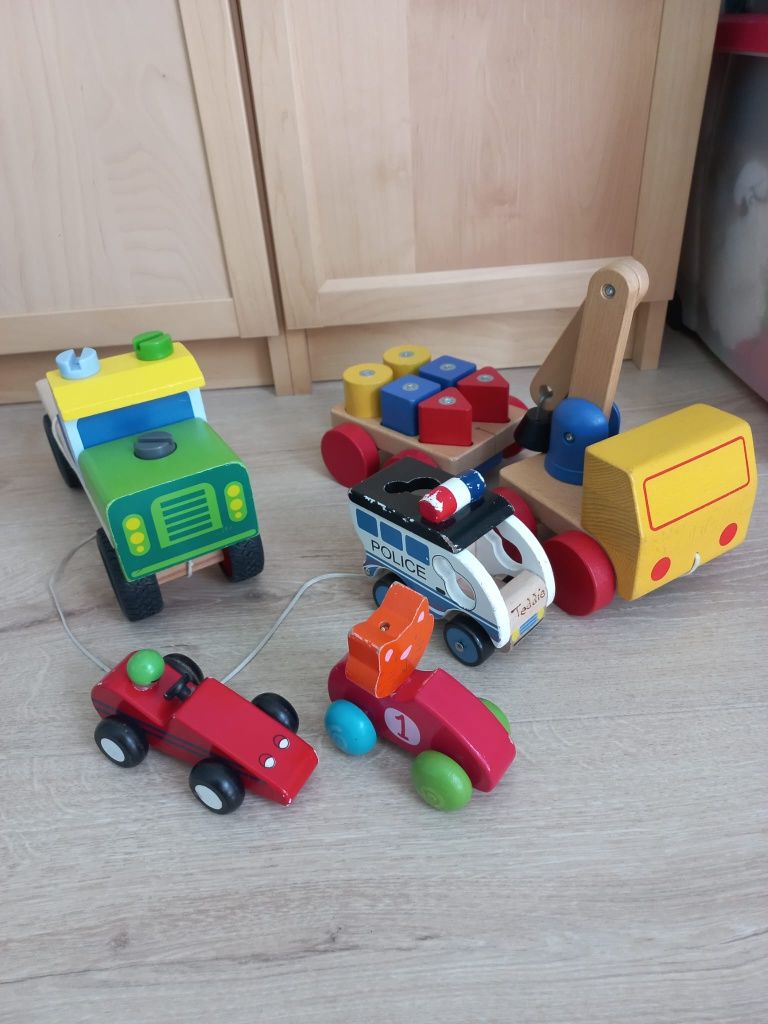 Drewniane zabawki samochód autka