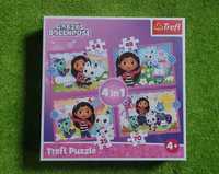 Trefl puzzle 4w1 Koci Domek Gabi Przygody Gabi 34620