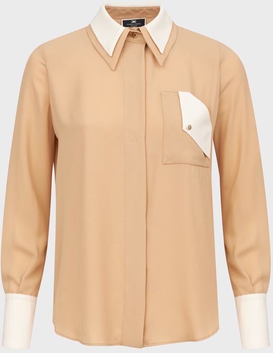 Elisabetta Franchi Блуза блузка сорочка рубашка шифоновая оригинал