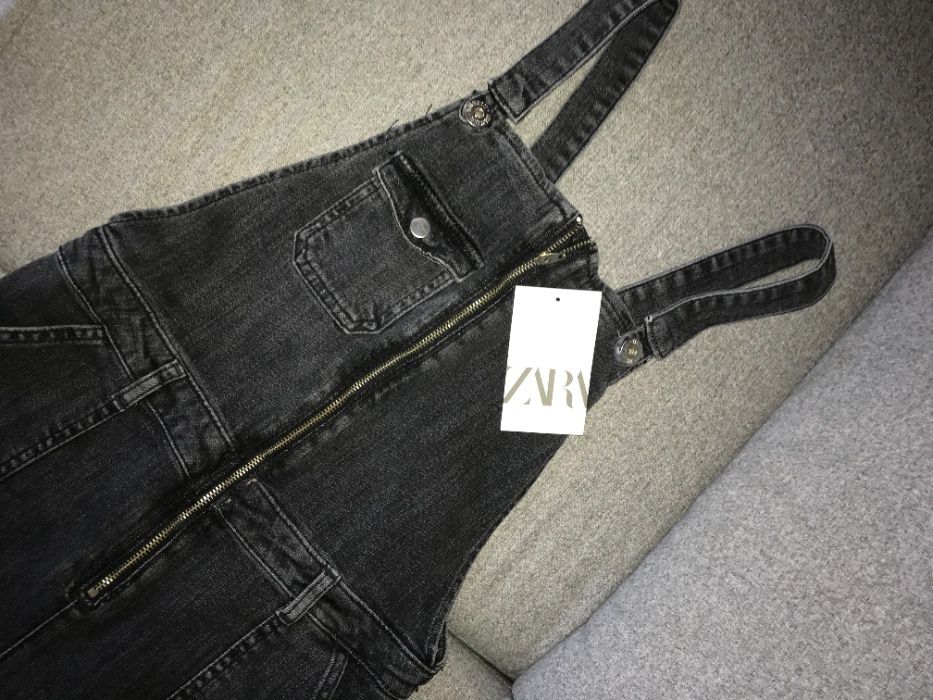 Zara ogrodniczki jeans 164