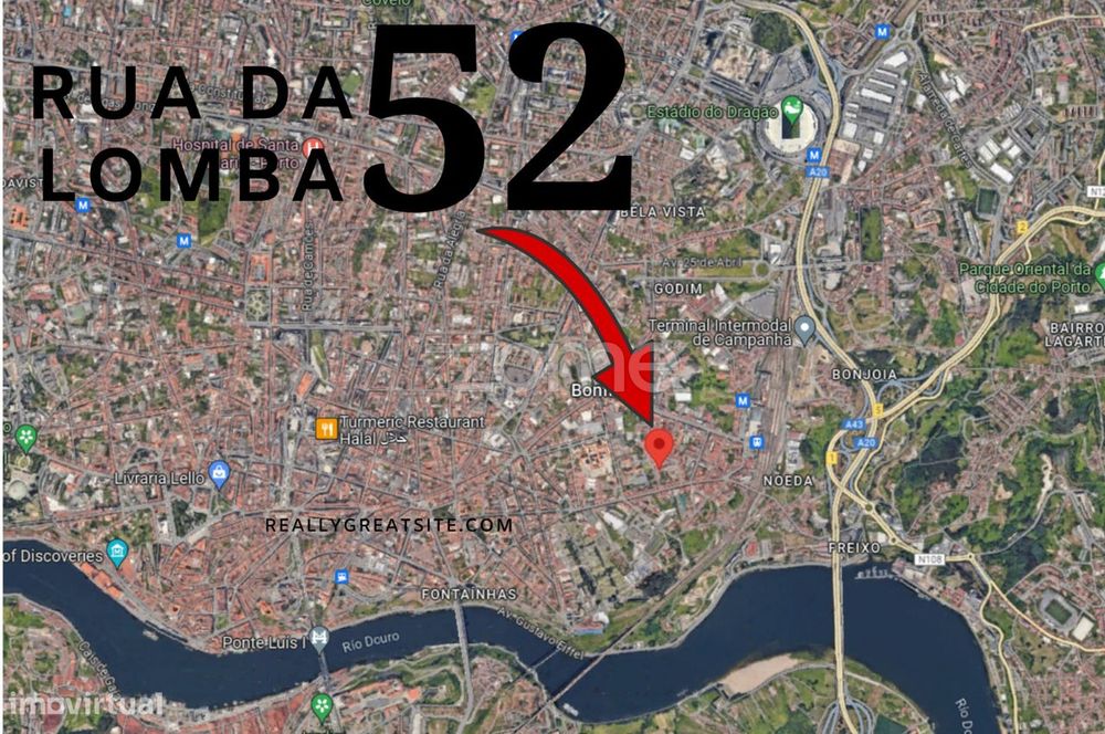 Moradia T2 em lote com 95 m2 de terreno, centro do Porto